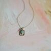 Turquoise + Solid Gold Toggle Pendant - Image 7