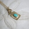 Turquoise + Solid Gold Toggle Pendant - Image 6